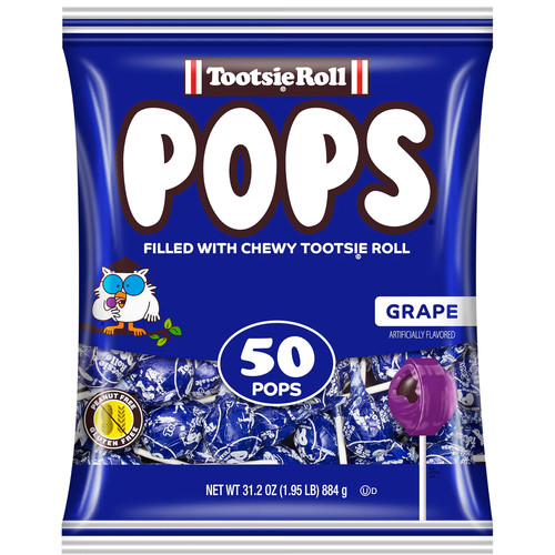 Tootsie pops grape - pops, flavored