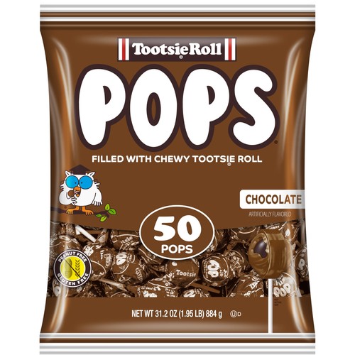 Chocolate tootsie pops - tootsie, 60