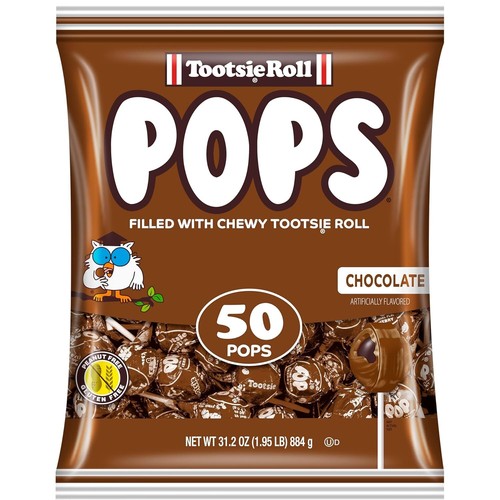 Chocolate tootsie pops 50 - -,
